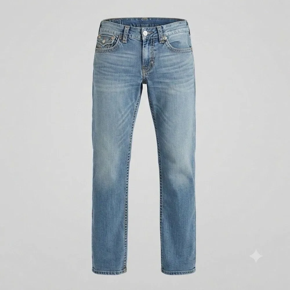 BKE Fulton Men's Blue Boot Cut Jeans Size 29x32 Light Wash
